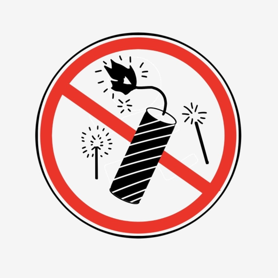 На территории учреждения действует запрет на запуск фейерверков и других пиротехнических изделий